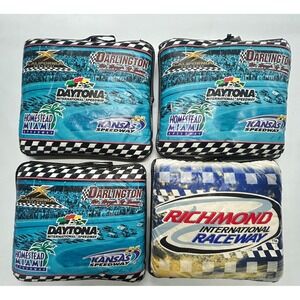 NASCAR Seat Cushion Lot of 4 USA Made‎ Darlington Talladega Richmond VTG Racing